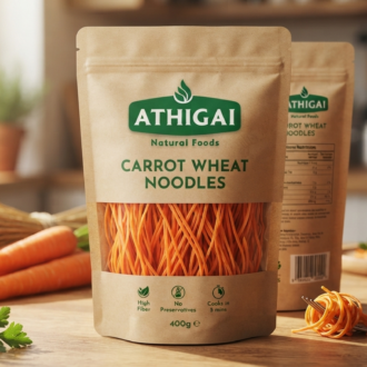 Carrot Wheat Noodles